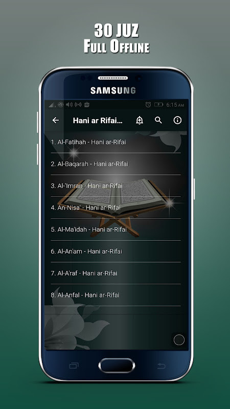Hani Ar Rifai Quran Audio Mp3 screenshot image 3_funmod.online