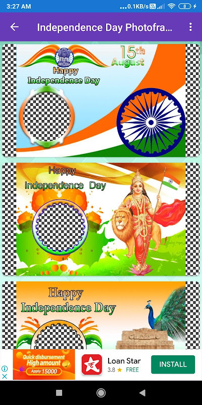 Happy Independence Day: Greeting, Photo Frames,GIF screenshot image 8_funmod.online