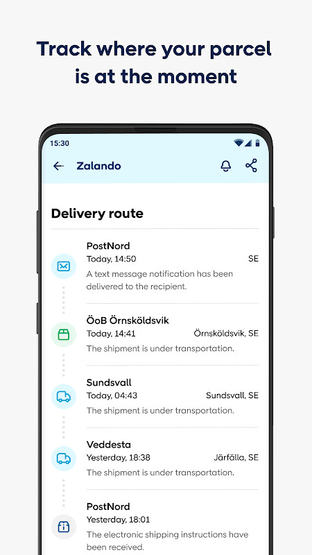 PostNord - Track and send parcels screenshot image 3_funmod.online