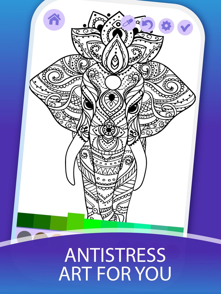 Antistress Adult Coloring Book screenshot image 4_funmod.online