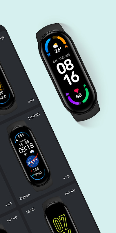 Mi Band 6 Watch Faces screenshot image 13_funmod.online