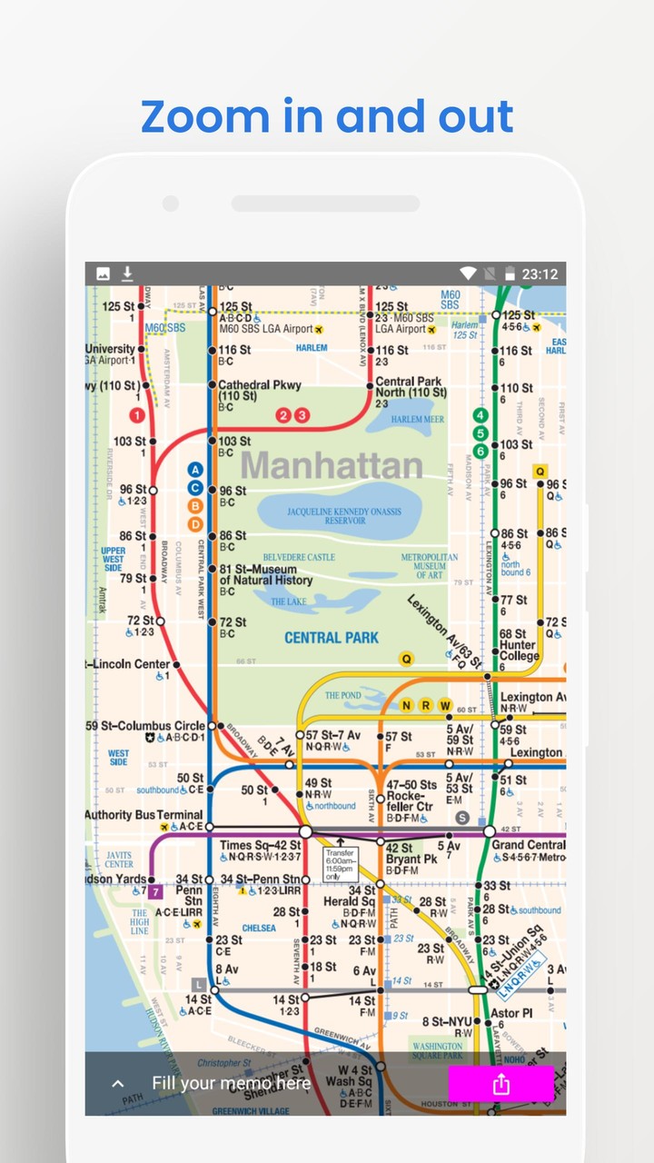 NYC SUBWAY MAP screenshot image 8_funmod.online
