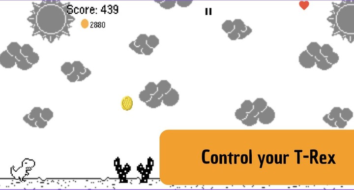 T-Rex Runner: Dino Jumping Run screenshot image 1_funmod.online