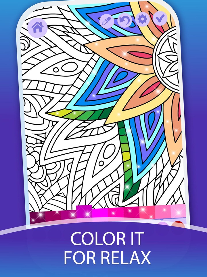 Antistress Adult Coloring Book screenshot image 3_funmod.online