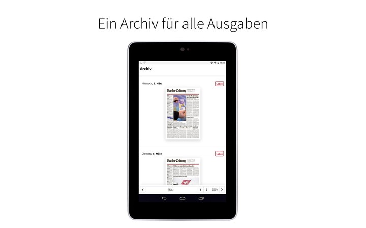 Basler Zeitung E-Paper screenshot image 2_funmod.online