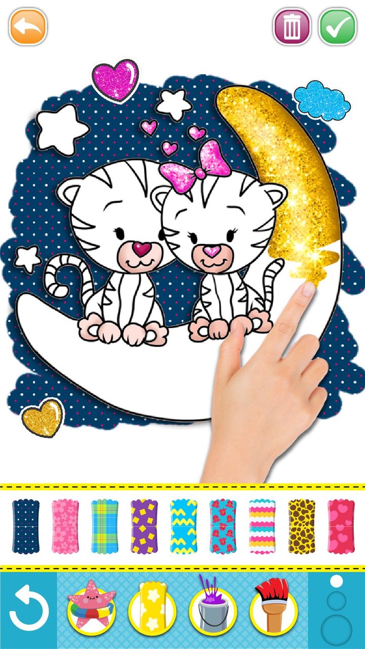 Glitter mermaid coloring pages for kids screenshot image 5_funmod.online