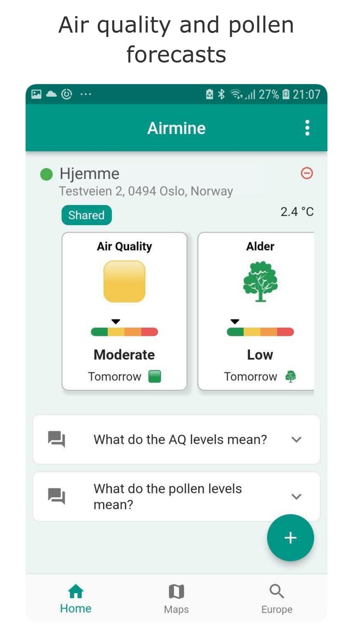 Airmine Sensor | AQ and Pollen screenshot image 25_funmod.online