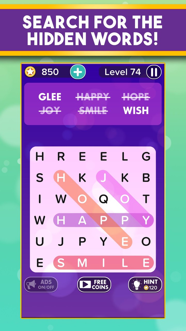 Word Search Addict Word Puzzle screenshot image 2_funmod.online