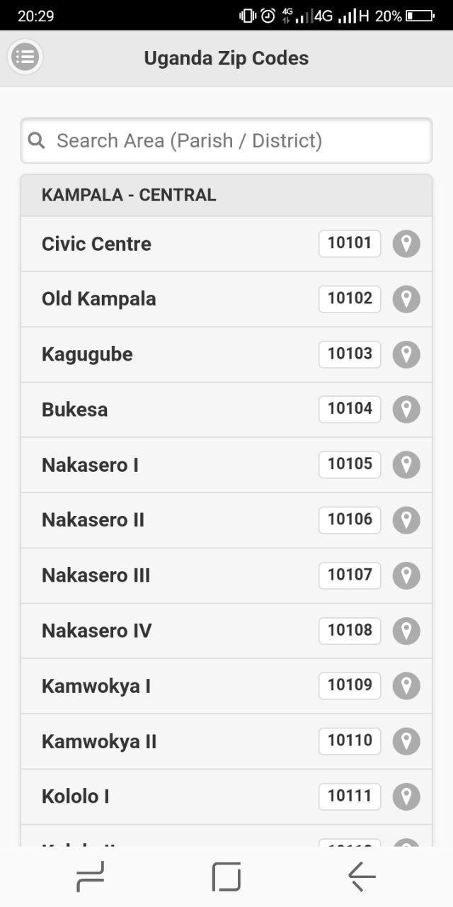Uganda Zip Codes screenshot image 1_funmod.online