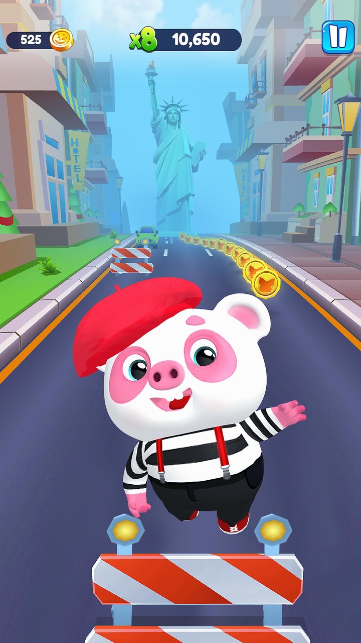 Piggy Panda Run: Fun Game screenshot image 2_funmod.online