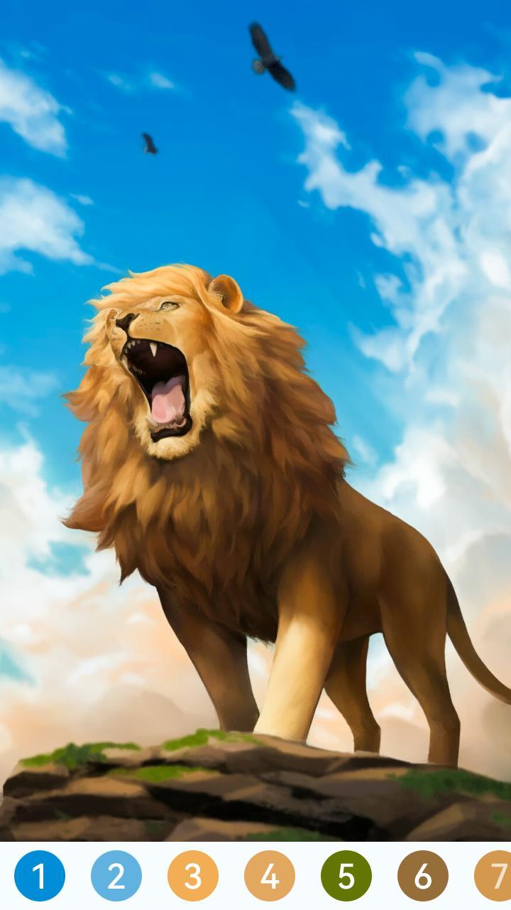 Lion Paint by Number Game screenshot image 3_funmod.online