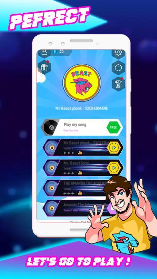 MrBeast Tiles Hop Challenge screenshot image 1_funmod.online