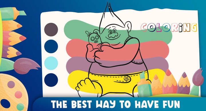 Trolls World Tour Coloring screenshot image 4_funmod.online