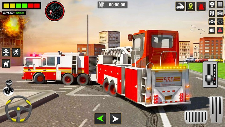 Fire Engine Truck Driving Sim screenshot image 4_funmod.online