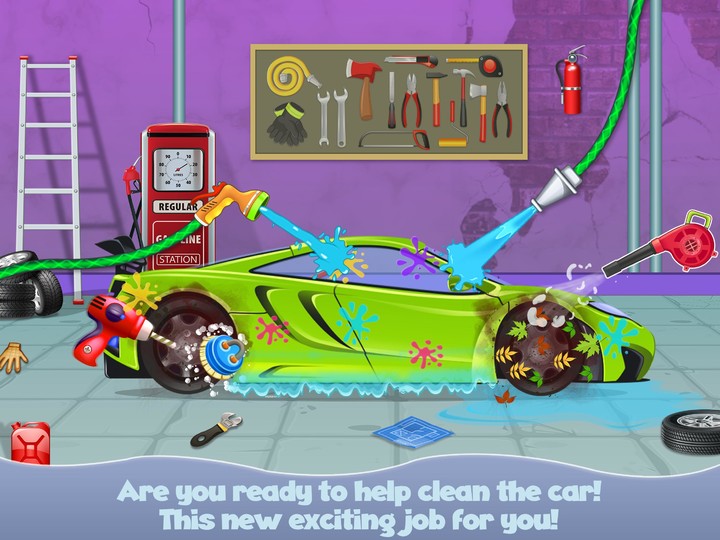 Baby Car Wash Garage Games For Boys screenshot image 2_funmod.online