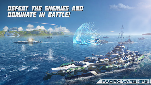 Pacific Warships: Naval PvP<span>(mod bullets)</span> screenshot image 5_funmod.online
