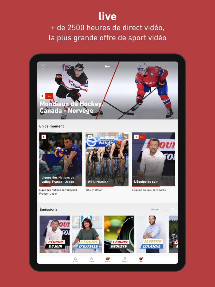 L'Équipe - Sport en direct : foot, tennis, rugby.. screenshot image 14_funmod.online