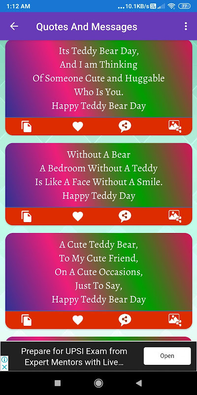 Happy Teddy Day:Greeting, Photo Frames, GIF Quotes screenshot image 2_funmod.online