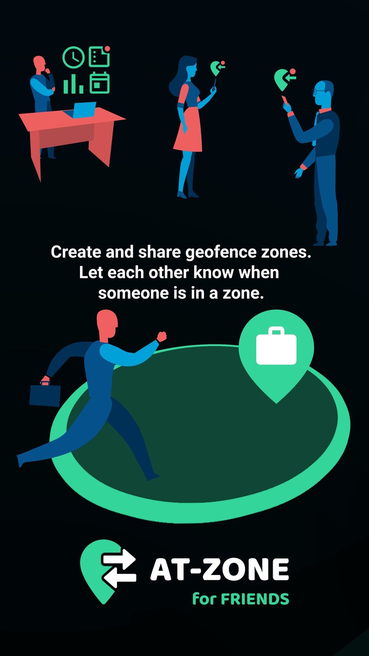 AT-ZONE. Geofence sharing screenshot image 1_funmod.online