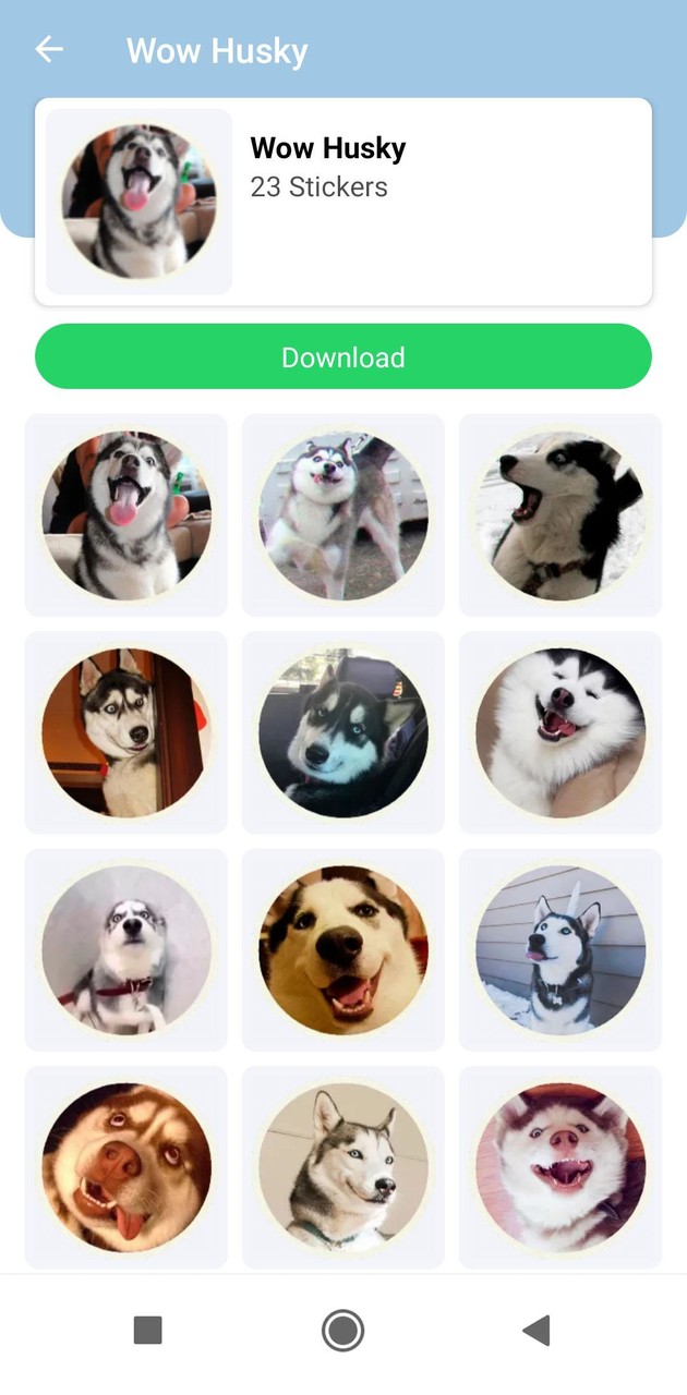 Cute Husky Stickers WAStickers screenshot image 7_funmod.online