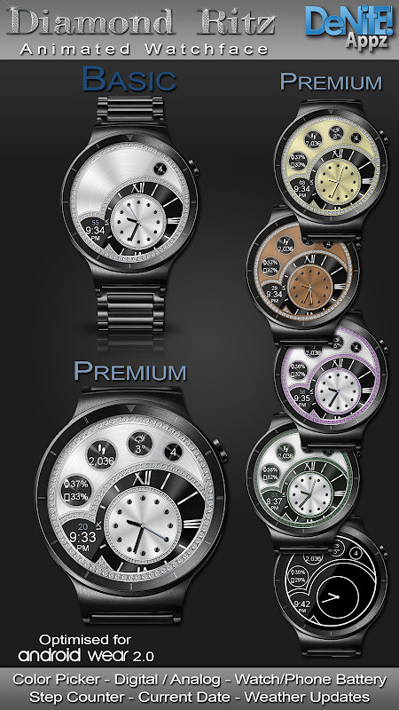 Diamond Ritz HD Watch Face screenshot image 1_funmod.online