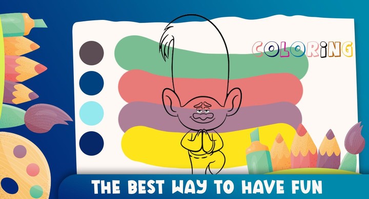 Trolls World Tour Coloring screenshot image 2_funmod.online