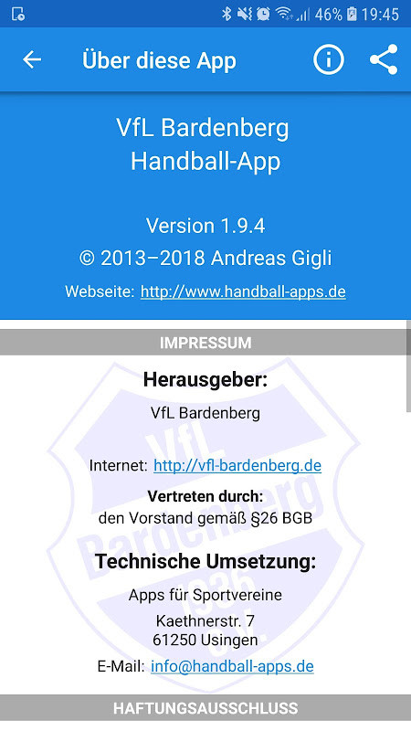VfL Bardenberg Handball screenshot image 3_funmod.online