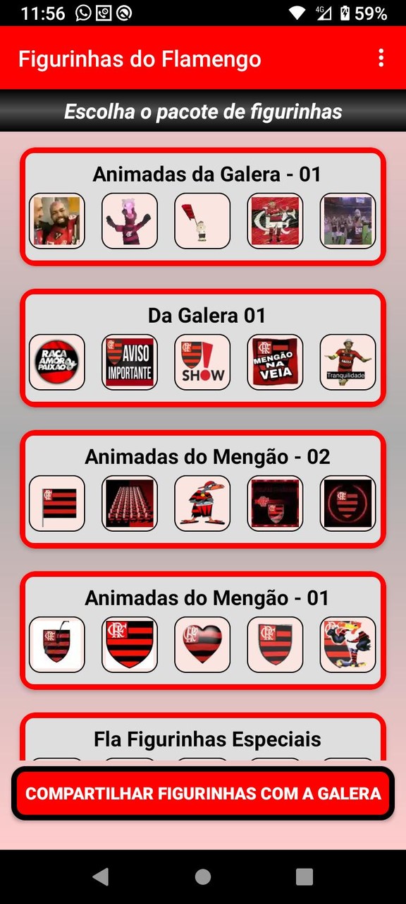 Figurinhas do Flamengo screenshot image 1_funmod.online
