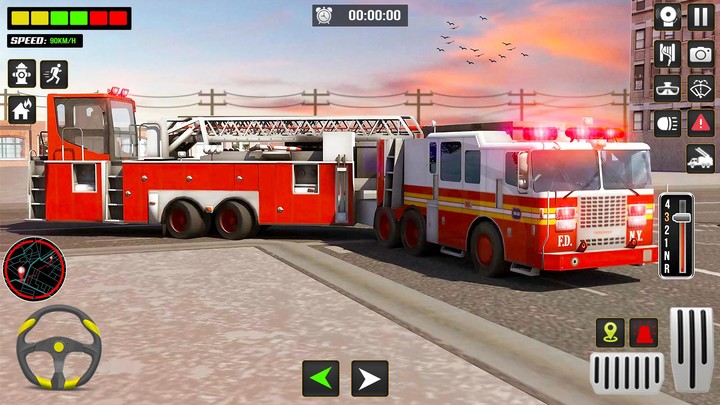 Fire Engine Truck Driving Sim screenshot image 1_funmod.online