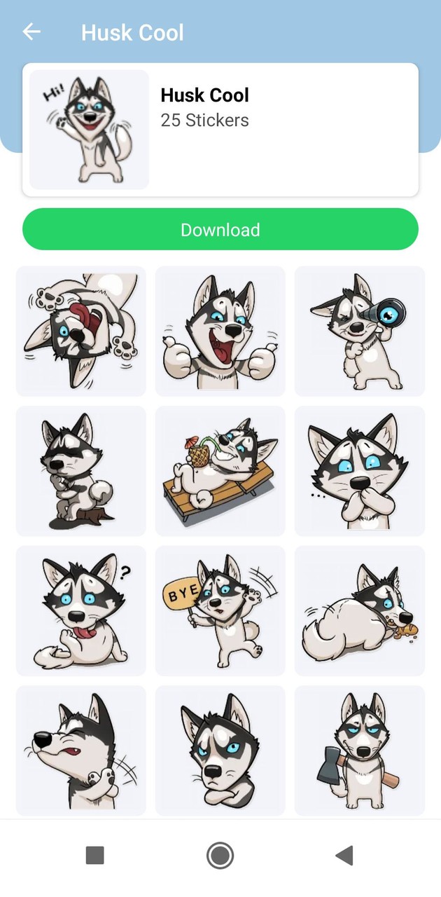 Cute Husky Stickers WAStickers screenshot image 3_funmod.online