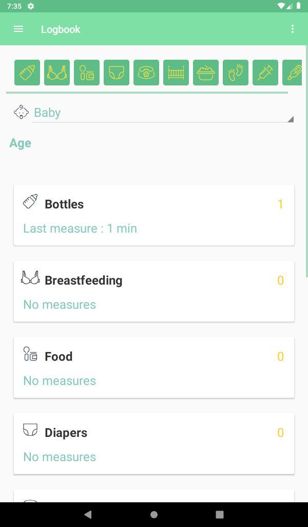 MesureBib - Baby diary (Bottles, diapers and more) screenshot image 6_funmod.online