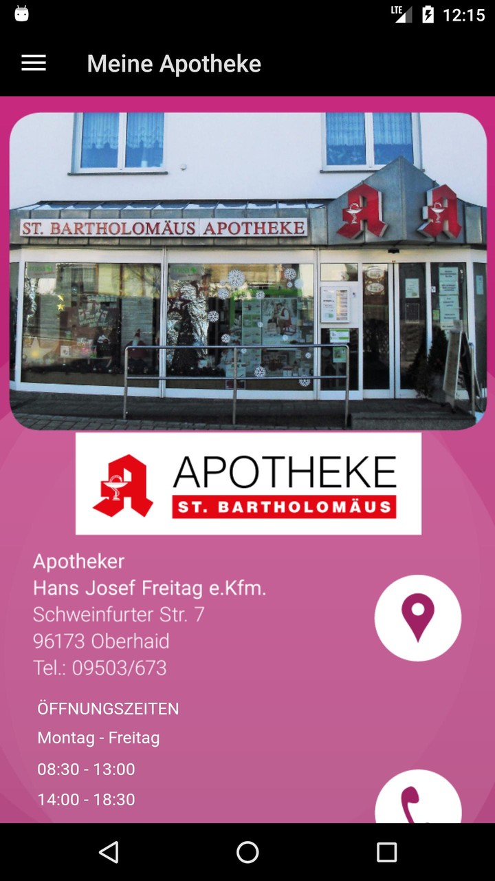 St. Bartholomaeus Apotheke Oberhaid screenshot image 1_funmod.online