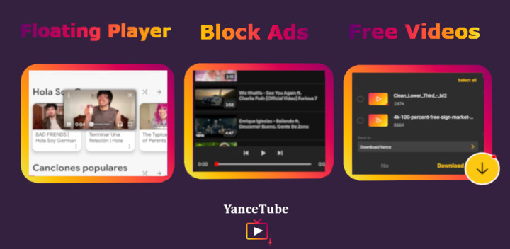 Yance: Video Downloader Player screenshot image 1_funmod.online