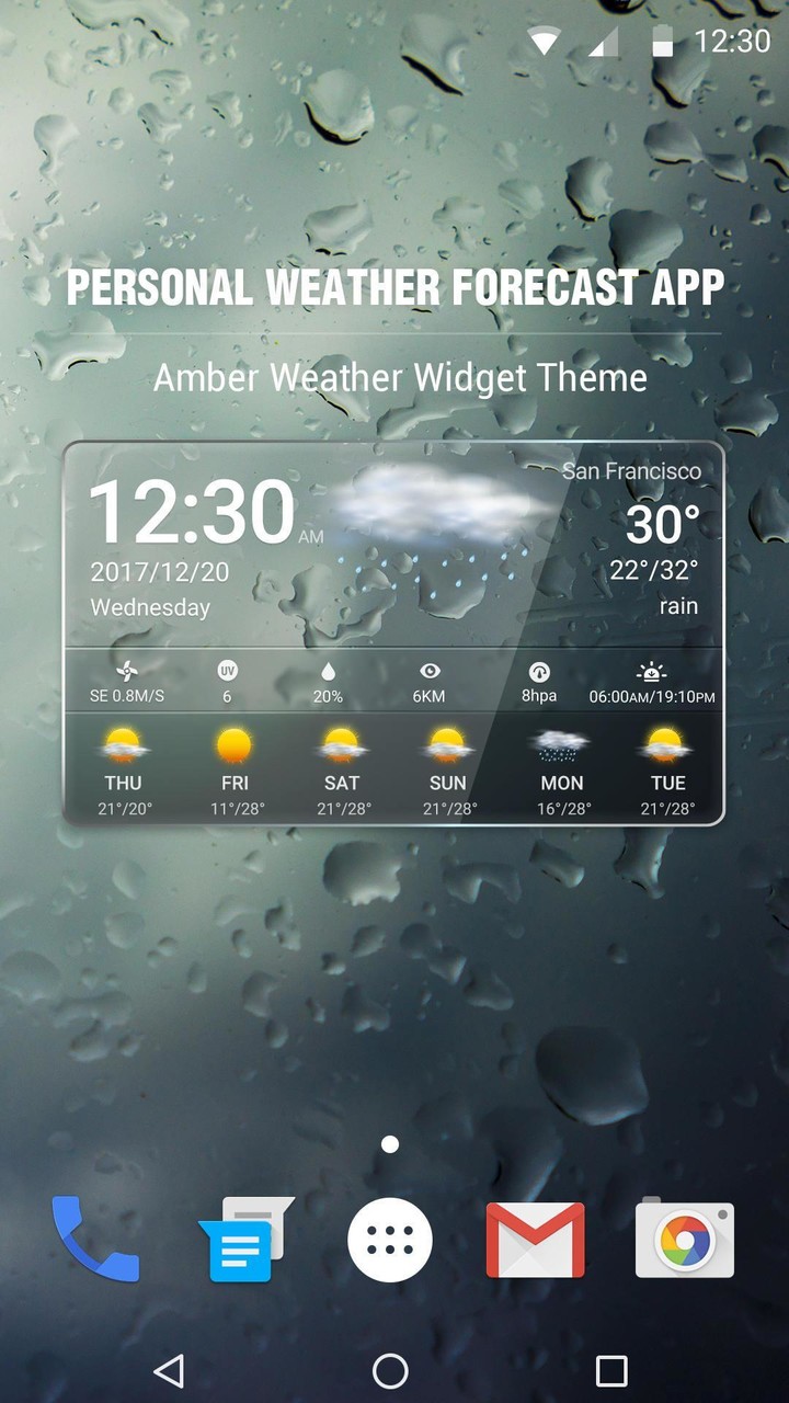 Transparent Weather & Clock App 2018 screenshot image 2_funmod.online