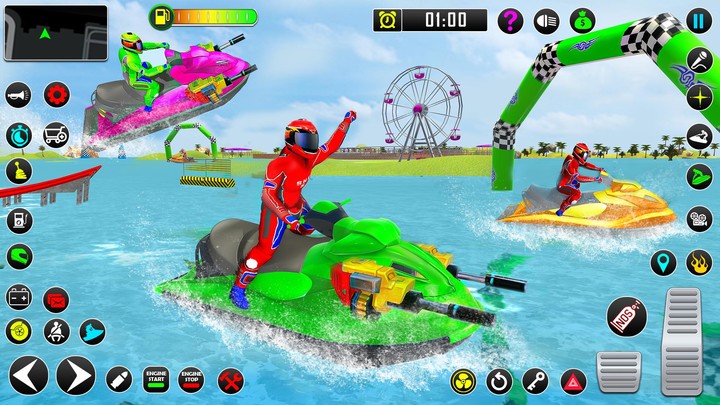 Jet Ski Boat Racing Games 2021 screenshot image 3_funmod.online