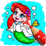 Glitter mermaid coloring pages for kids1.8_funmod.online