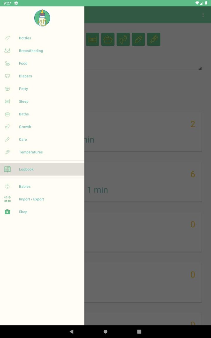 MesureBib - Baby diary (Bottles, diapers and more) screenshot image 8_funmod.online