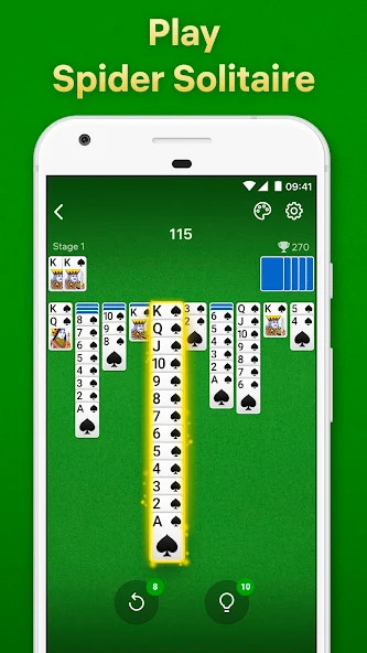 Spider Solitaire<span>(Lots of props)</span> screenshot image 1_funmod.online