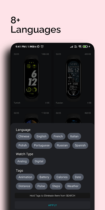 Mi Band 6 Watch Faces screenshot image 1_funmod.online