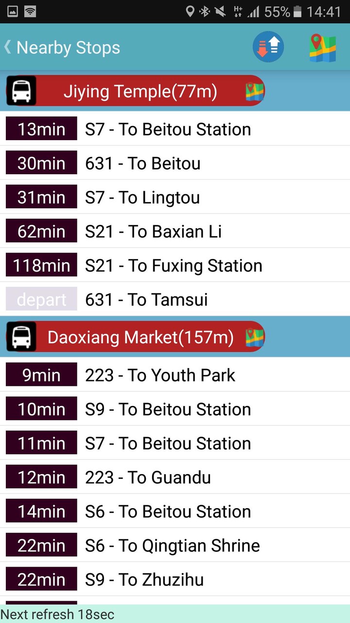 Tainan Bus Timetable screenshot image 2_funmod.online