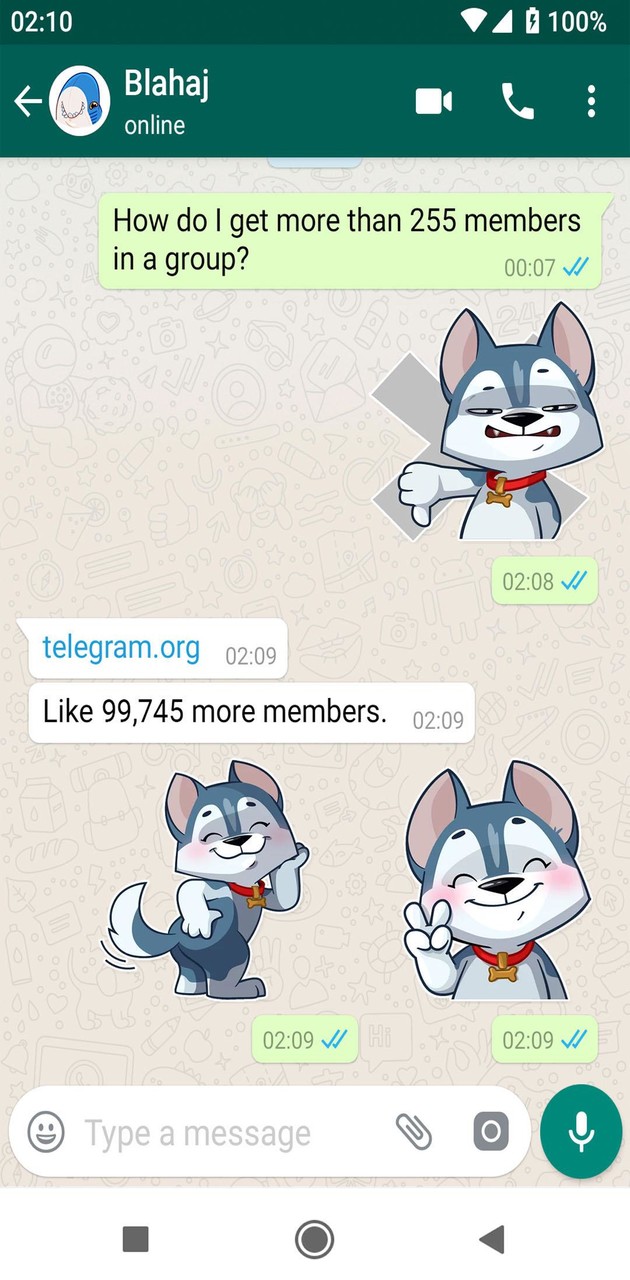 Cute Husky Stickers WAStickers screenshot image 2_funmod.online