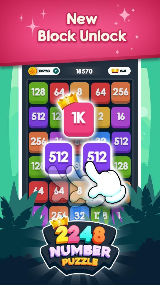 2048 Real - Number Puzzle 2022 screenshot image 1_funmod.online