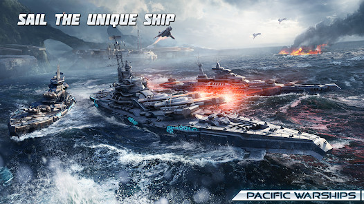 Pacific Warships: Naval PvP<span>(mod bullets)</span> screenshot image 3_funmod.online