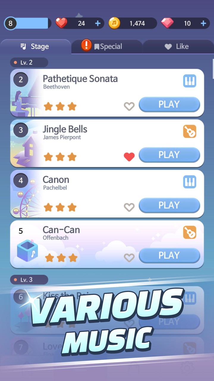 Healing Tiles : Guitar & Piano screenshot image 5_funmod.online