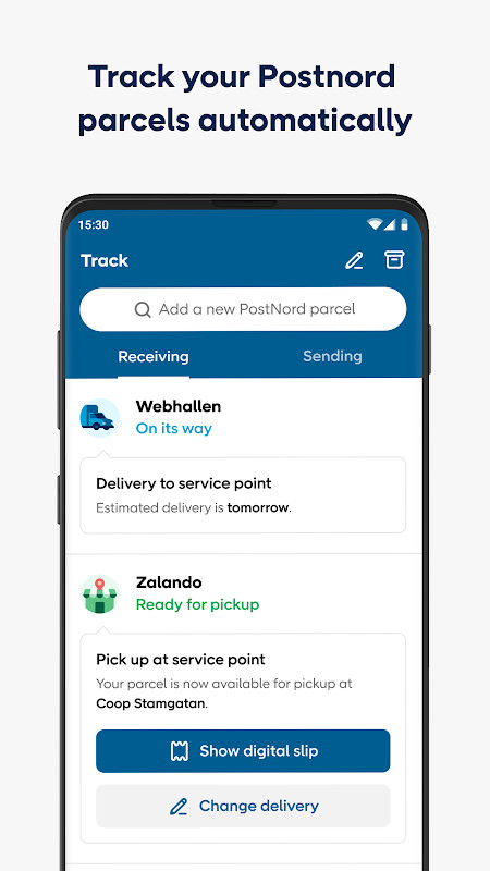 PostNord - Track and send parcels screenshot image 5_funmod.online
