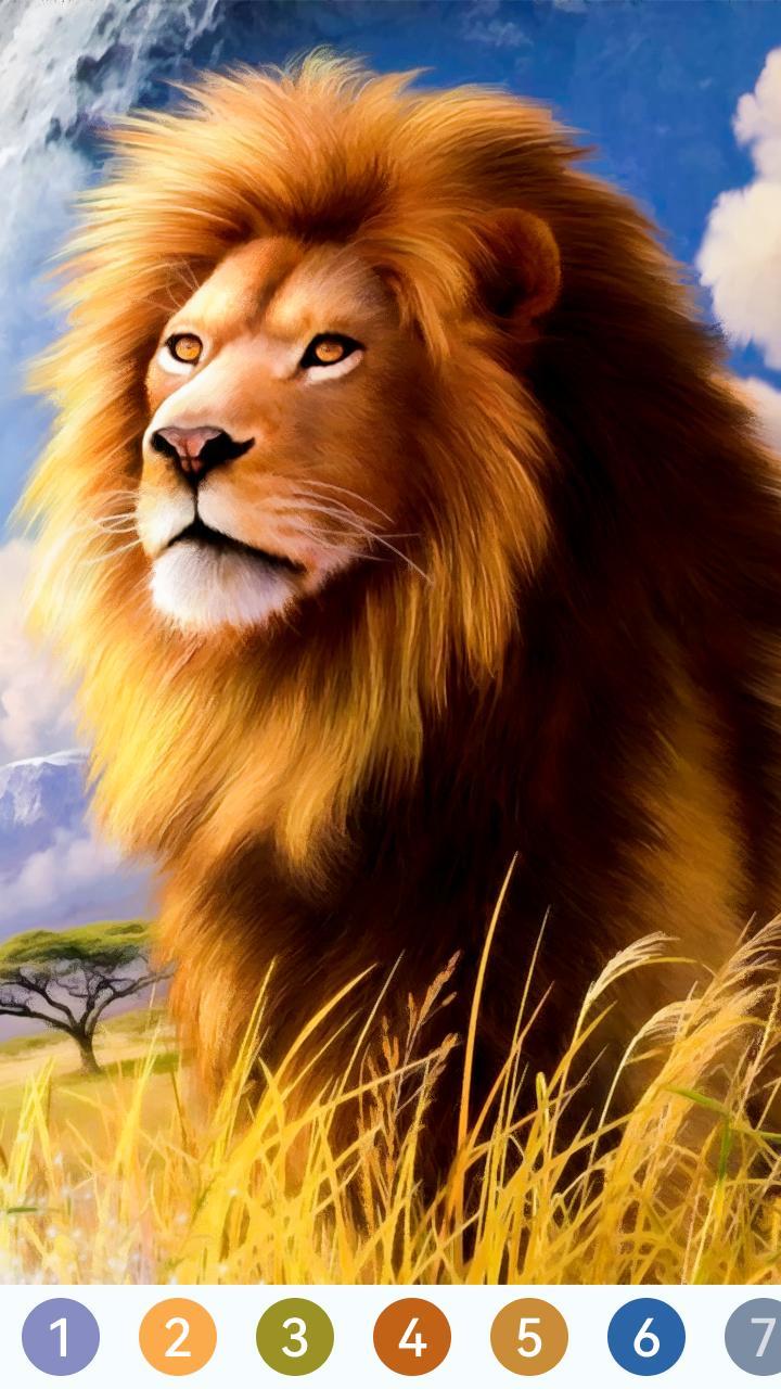 Lion Paint by Number Game screenshot image 5_funmod.online