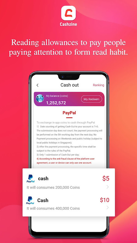 Cashzine - Earn money reward screenshot image 2_funmod.online