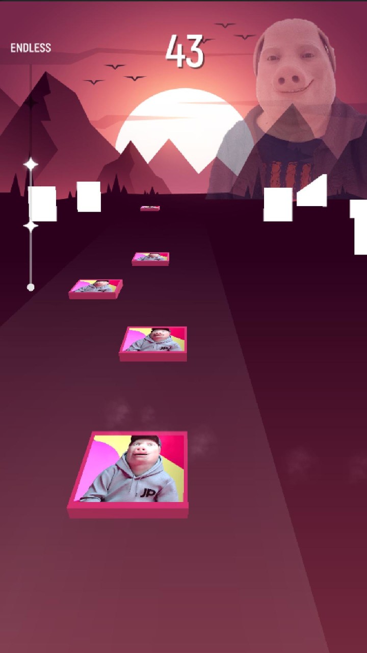 John Pork Tiles Hop screenshot image 1_funmod.online