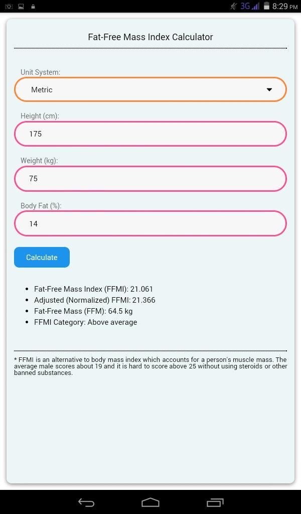 Fat-free Mass Index Calculator screenshot image 10_funmod.online