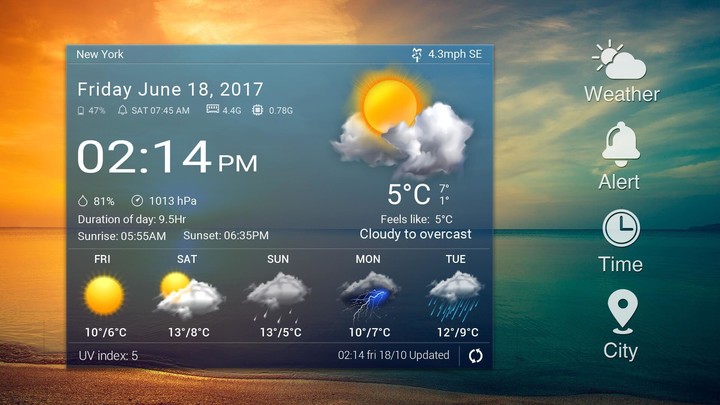 Digital clock &weather widget ⚡ screenshot image 6_funmod.online